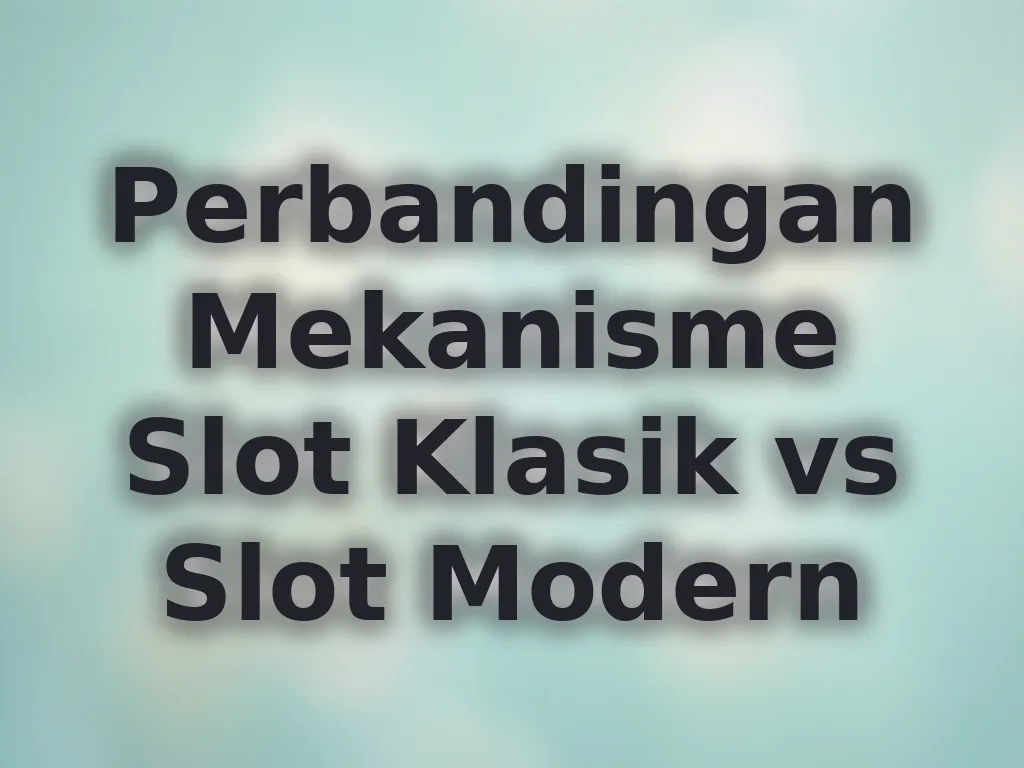 Perbandingan Mekanisme Slot Klasik vs Slot Modern